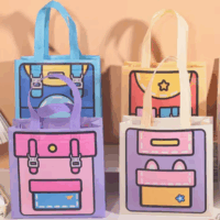 Small Cartoon Style Tote Bag